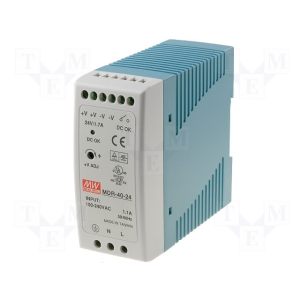 Изображение Блок питания на DIN рейку MDR-40-24